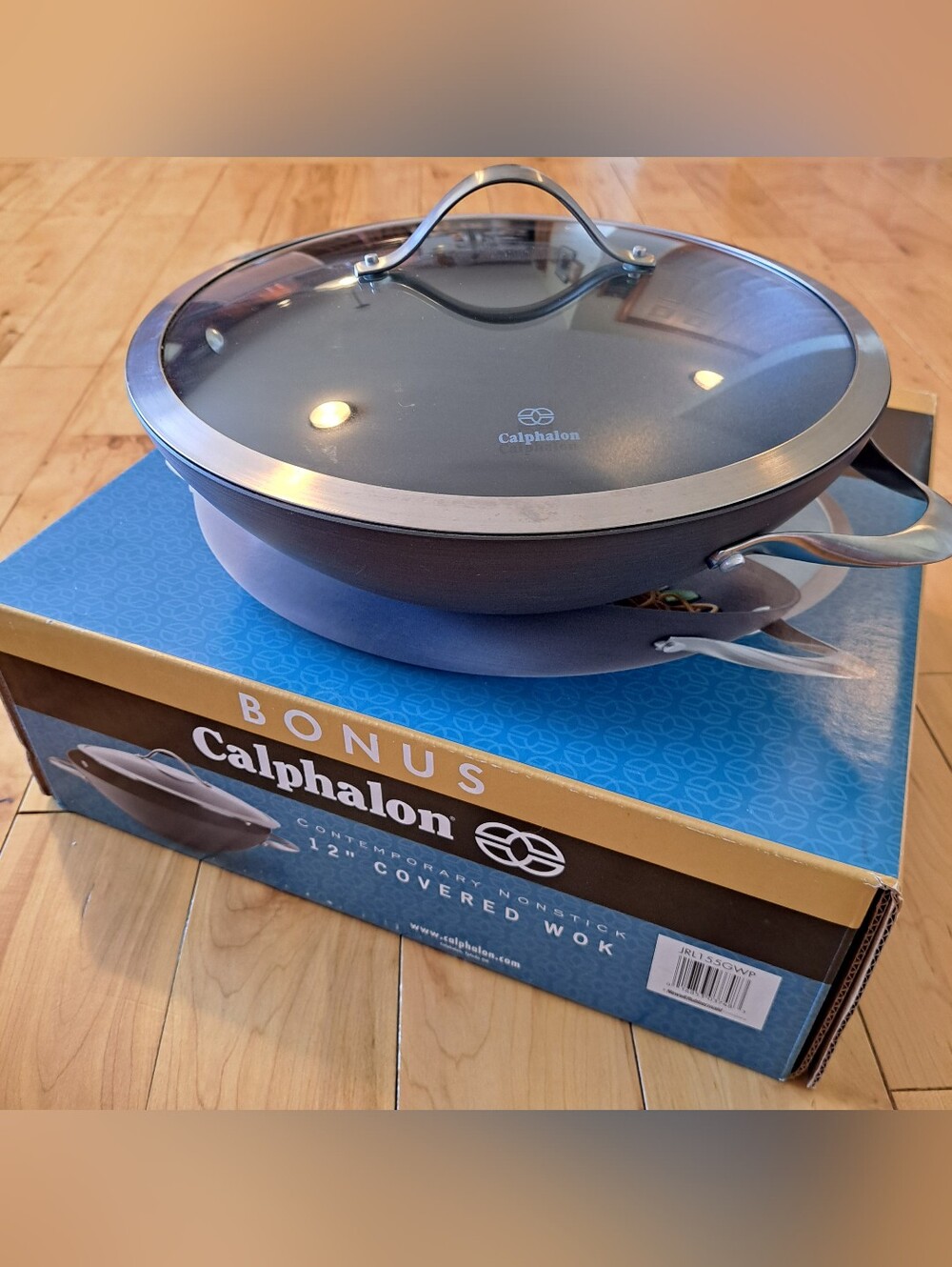 CALPHALON CONTEMPORARY NONSTICK 12" Covered Wok!  EXCELLENT CONDITION W/ BOX!